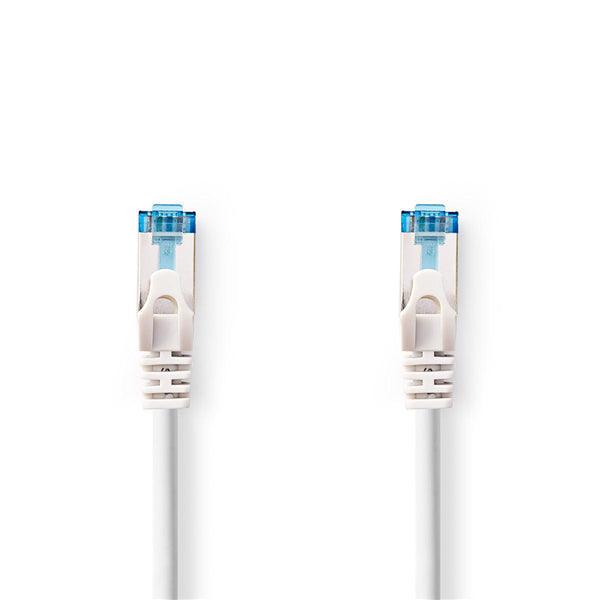 Cat 6a Kabel | S/FTP | RJ45 Stecker | RJ45 Stecker | 3.00 m | Snagless | rund | LSZH | Weiss | Plastikbeutel - handy.ch