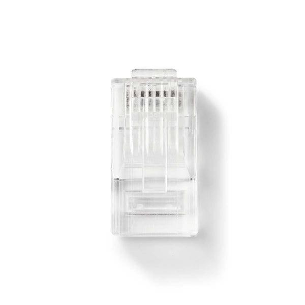 RJ45-Stecker | RJ45 Pass Through | Solid UTP CAT5 | Gerade | Vergoldet | 10 Stück | PVC | Transparent | Plastikbeutel - handy.ch