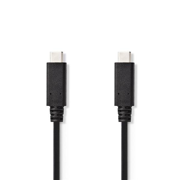 USB-Kabel | USB 3.2 Gen 1 | USB-C Stecker | USB-C Stecker | 15 W | 10 Gbps | Vernickelt | 2.00 m | rund | PVC | Schwarz | Aufhänger - handy.ch