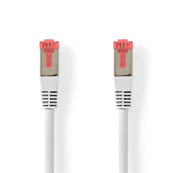 Cat 6 Kabel | RJ45 Stecker | RJ45 Stecker | S/FTP | 7.50 m | Rund | PVC | Weiss | Aufhänger - handy.ch