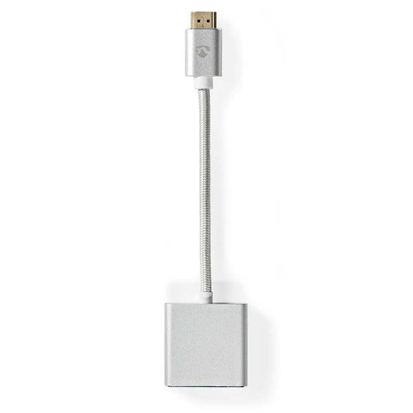 VGA-Adapter | HDMI Stecker | VGA Buchse | Vergoldet | Gerade | Aluminium | Silber | Verpackung mit Sichtfenster - handy.ch