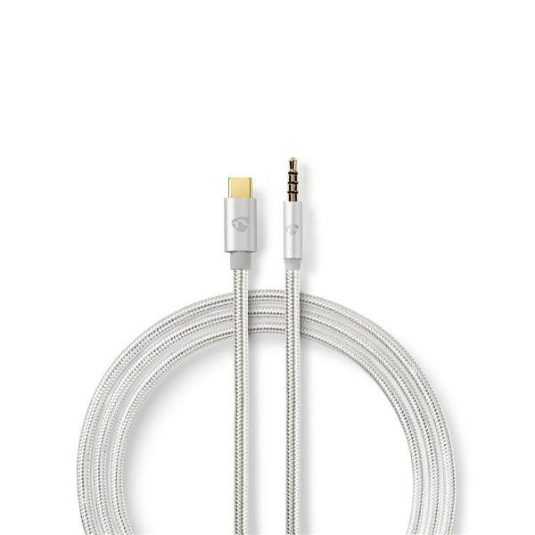 USB-C Adapter | USB 2.0 | USB-C Stecker | 3.5 mm Stecker | 1.00 m | Rund | Vergoldet | Geflochten / Nylon | Aluminium | Verpackung mit Sichtfenster - handy.ch