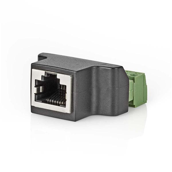 CCTV-Sicherheitsstecker | 8-Way Terminal Block | RJ-45 Buchse | Buchse | Grün / Schwarz - handy.ch