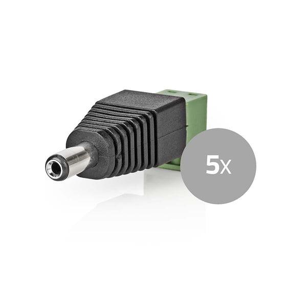 CCTV-Sicherheitsstecker | 2-Way Terminal Block | 5.5 x 2.1 mm Stecker | Stecker | Grün / Schwarz - handy.ch