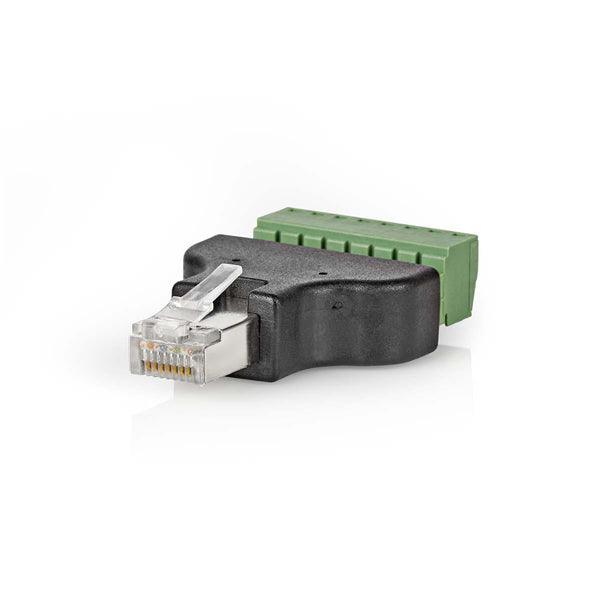 CCTV-Sicherheitsstecker | 8-Way Terminal Block | RJ-45 Stecker | Stecker | Grün / Schwarz - handy.ch