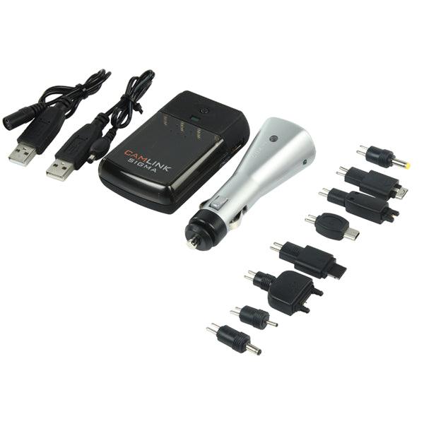 NiMH-Akku-Ladegerät AA / AAA | 1.2 VDC | KFZ-Adapter / USB | Sicherheitsfunktionen: Minus Delta V | Batterietyp  Energie: AAA | Schwarz / Silber