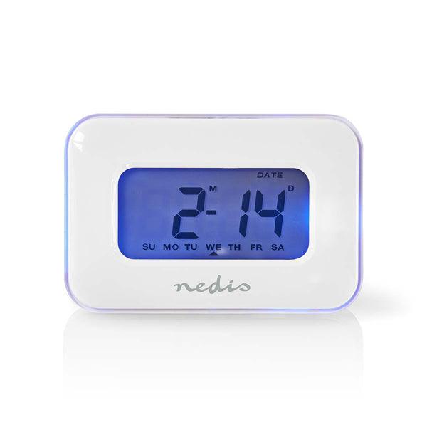 Digital-Wecker | Anzeige | 4.5 cm | Tagesanzeige | Datumsanzeige | Raumtemperatut | Timerfunktion | Snooze-Funktion | Weiss - handy.ch