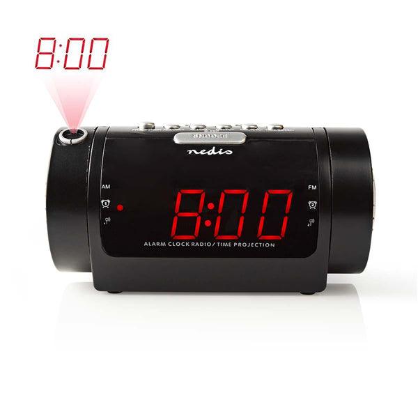 Digital-Wecker-Radio | LED-Anzeige | Zeitprojektion | AM / FM | Snooze-Funktion | Sleep Timer | Anzahl Alarme: 2 | Schwarz - handy.ch
