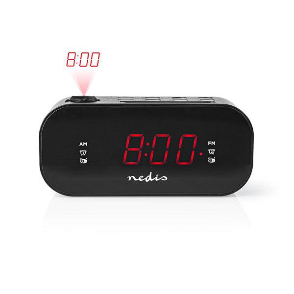 Digital-Wecker-Radio | LED-Anzeige | Zeitprojektion | AM / FM | Snooze-Funktion | Sleep Timer | Anzahl Alarme: 2 | Schwarz - handy.ch