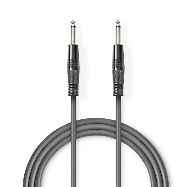 Mono-Audiokabel | 6.35 mm Stecker | 6.35 mm Stecker | Vernickelt | 10.0 m | rund | PVC - handy.ch