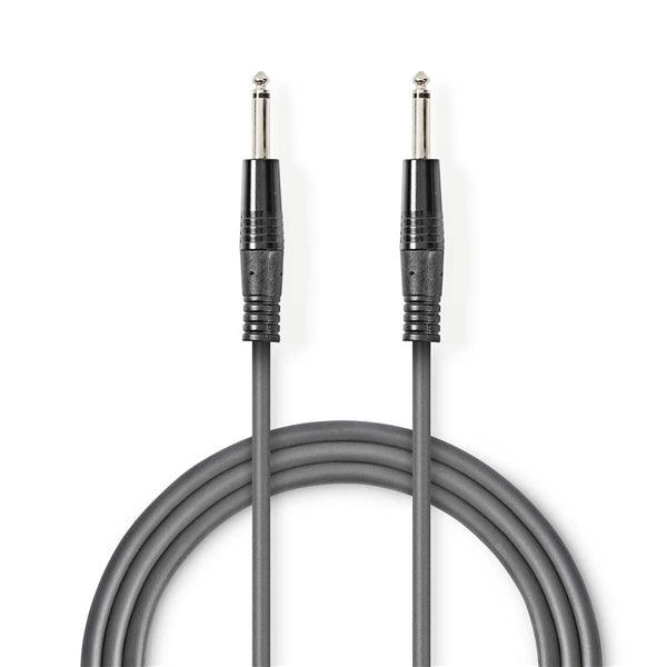 Mono-Audiokabel | 6.35 mm Stecker | 6.35 mm Stecker | Vernickelt | 5.00 m | Rund | PVC - handy.ch