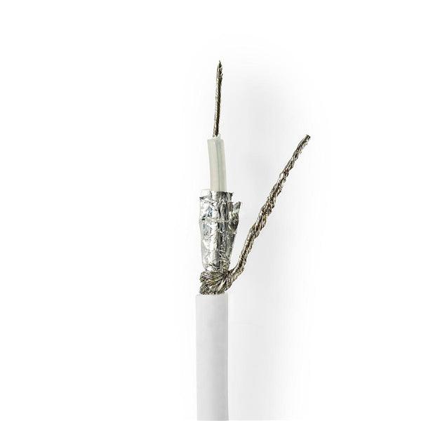 Antennenkabel auf Rolle | RG58C/U | 50 Ohm | Doppelt geschirmt | ECA | 25.0 m | Koax | PVC | Weiss | Kartonverpackung - handy.ch