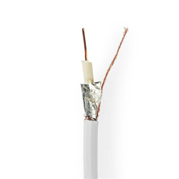 Antennenkabel auf Rolle | RG6T | 75 Ohm | Doppelt geschirmt | ECA | 10.0 m | Koax | PVC | Weiss | Rolle - handy.ch