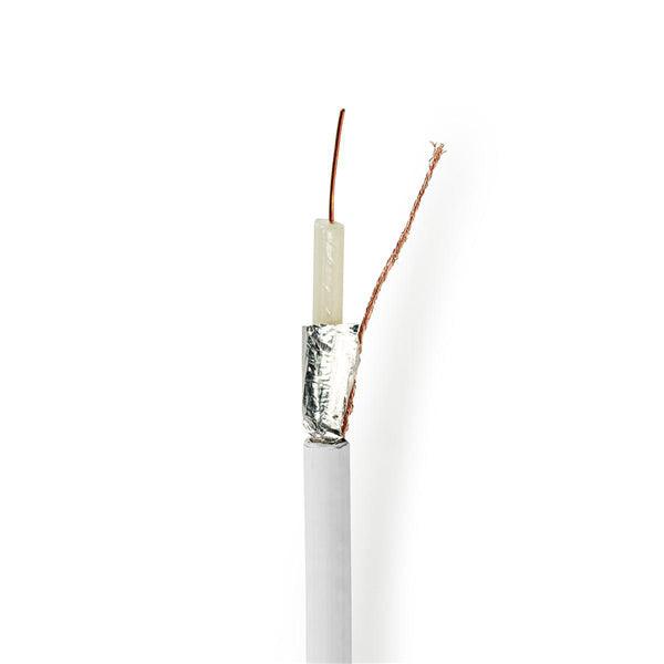 Antennenkabel auf Rolle | Coax 12 | 75 Ohm | Doppelt geschirmt | ECA | 10.0 m | Koax | PVC | Weiss | Rolle - handy.ch