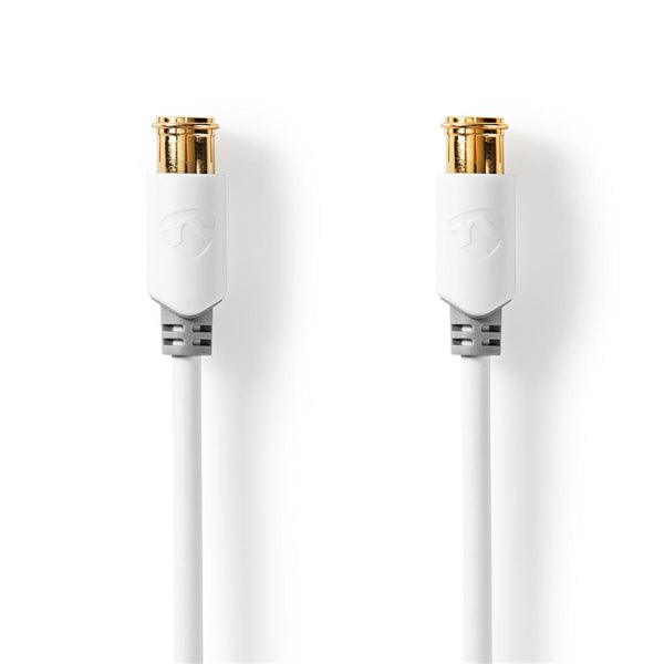 F Quick - F Quick Cables | F Male Schnell | F Male Schnell | Vergoldet | 75 Ohm | Doppelt geschirmt | 1.00 m | rund | PVC | Weiss | Verpackung mit Sichtfenster - handy.ch