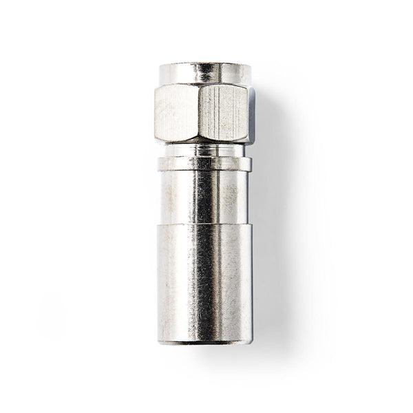 F-Stecker | gerade | Stecker | Vernickelt | 75 Ohm | Kompression | Kabeleingangsdurchmesser: 7.0 mm | Kupfer | Silber | 10 Stück | Plastikbeutel - handy.ch