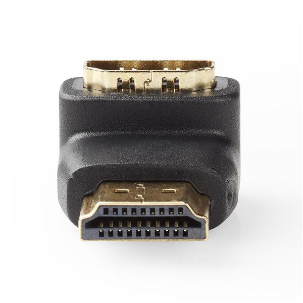 HDMI -Adapter | HDMI Stecker | HDMI Ausgang | Vergoldet | 90° abgewinkelt | ABS | Schwarz | 1 Stück | Box - handy.ch