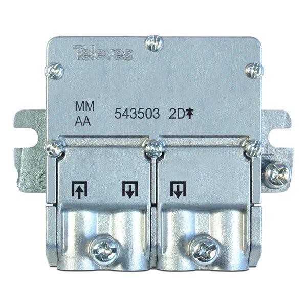 Sat-Verteiler F-Stecker 4.4 dB / 5-2400 MHz - 2 Ausgänge - handy.ch