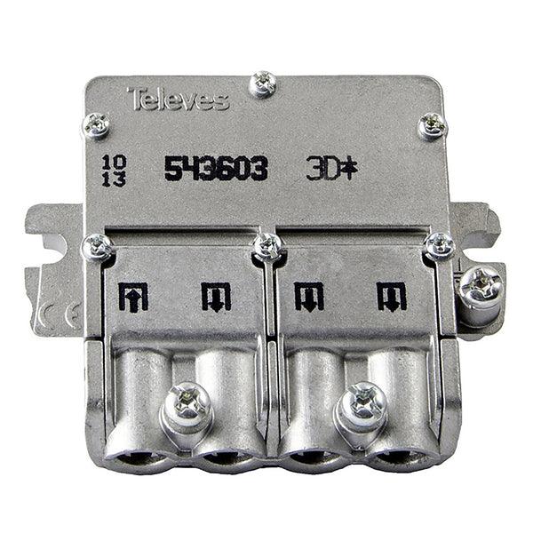 Sat-Verteiler F-Stecker 8.5 dB / 5-2400 MHz - 3 Ausgänge - handy.ch