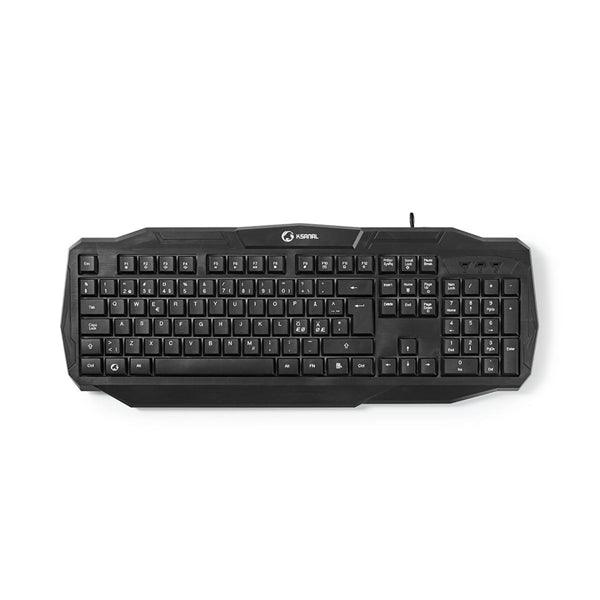 Wired Gaming Keyboard | USB 2.0 | Folientasten | LED | Nordisch | ND-Layout | Netzkabellänge: 1.50 m | Gaming - handy.ch