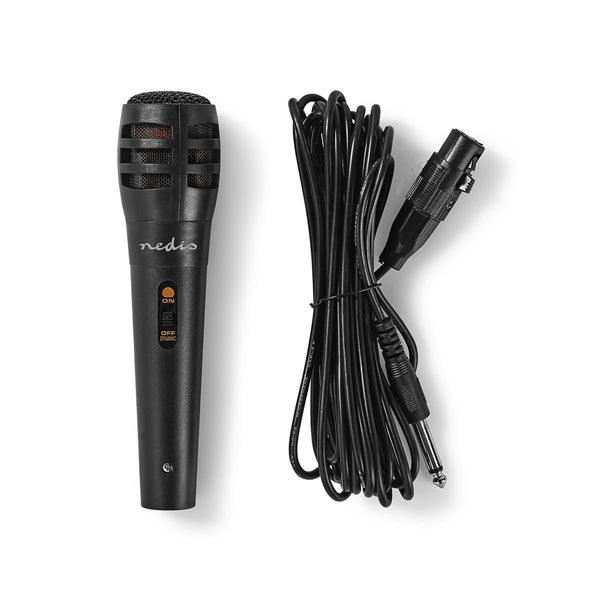 Kabelgebundenes Mikrofon | Cardioid | Abnehmbares Kabel | 5.00 m | 80 Hz - 12 kHz | 600 Ohm | -75 dB | Ein-/Ausschalter | Travel Case enthalten | ABS / Aluminium | Schwarz - handy.ch