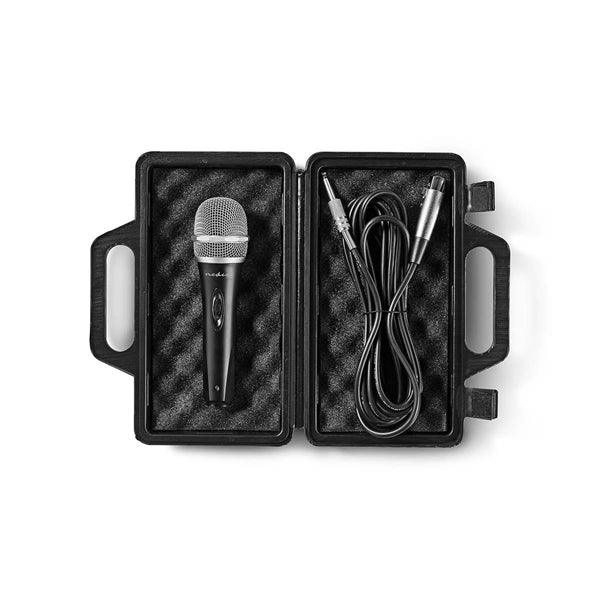 Kabelgebundenes Mikrofon | Cardioid | Abnehmbares Kabel | 5.00 m | 50 Hz - 15 kHz | 600 Ohm | -72 dB | Ein-/Ausschalter | Travel Case enthalten | ABS / Aluminium | Grau / Schwarz - handy.ch