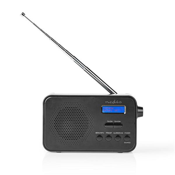 DAB+ Radio | Tragbare Ausführung | DAB+ / FM | 1.3 " | BSchwarz-Blau Monitor | Batteriebetrieben / Stromversorgung über USB | Digital | 3.6 W | Bluetooth® | Kopfhörerausgang | Wecker | Sleep Timer | Schwarz - handy.ch