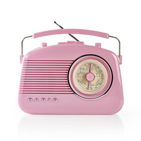 FM-Radio | Tisch Ausführumg | AM / FM | Batteriebetrieben / Netzstromversorgung | Analog | 4.5 W | Kopfhörerausgang | Tragegriff | Pink - handy.ch