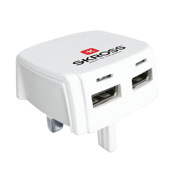 Reise-Adapter GB USB ohne Schutzkontakt - handy.ch