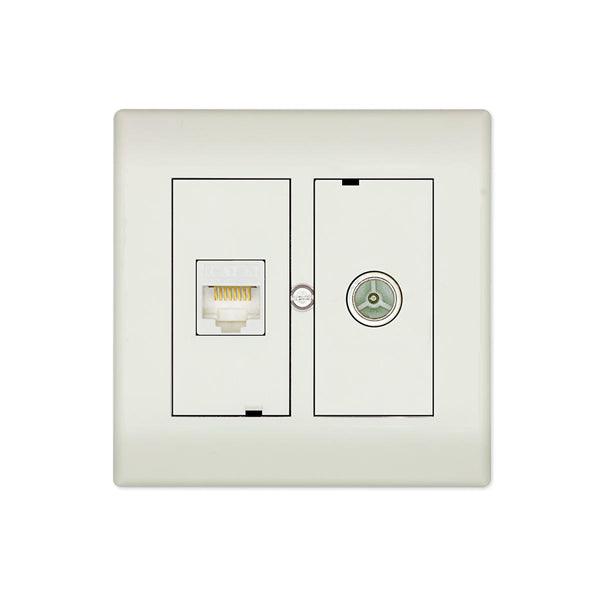 Stecker RJ45 RJ45 / Koax Female Weiss - handy.ch