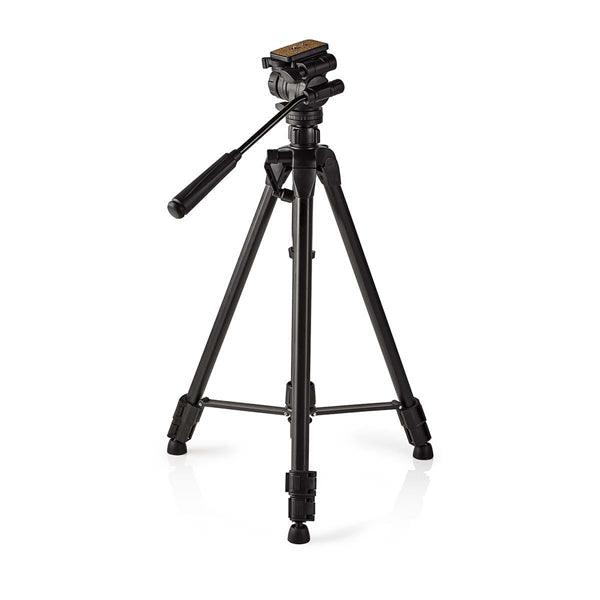 Stativ | Maximale Belastbarkeit: 3.0 kg | Min arbeitshöhe: 62.0 cm | max Arbeitshöhe: 158.5 cm | 3 Segmente | Pan & Tilt | Tragetasche enthalten | Selbstnivellierende Füsse | ABS / Aluminium | Schwarz - handy.ch
