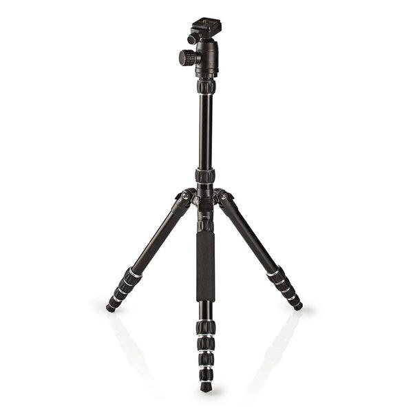 Stativ | Maximale Belastbarkeit: 3.0 kg | Min arbeitshöhe: 17.5 cm | max Arbeitshöhe: 145.0 cm | 3 Segmente | Kugelkopf | Tragetasche enthalten | Reversible Mittelsäule | ABS / Aluminium | Schwarz - handy.ch