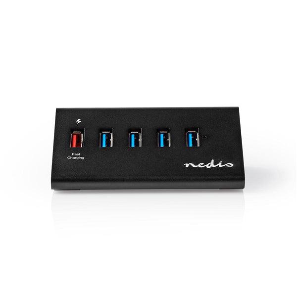 USB-Hub | USB Micro-B Buchse | USB-A Buchse | 5-Port port(s) | QC3.0 / USB 3.2 Gen 1 | Netzstromversorgung / Stromversorgung über USB | 5 Gbps | 5x USB - handy.ch