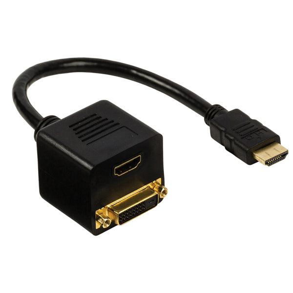 High Speed HDMI Kabel mit Ethernet HDMI Anschluss - DVI-D 24+1p Buchse + HDMI Eingang 0.20 m Schwarz - handy.ch