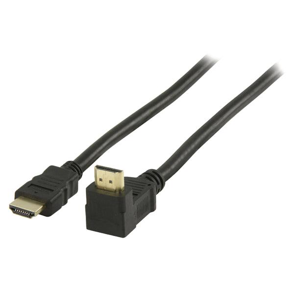 High Speed HDMI Kabel mit Ethernet HDMI Anschluss - HDMI Anschluss abgewinkelt 270° 2.00 m Schwarz