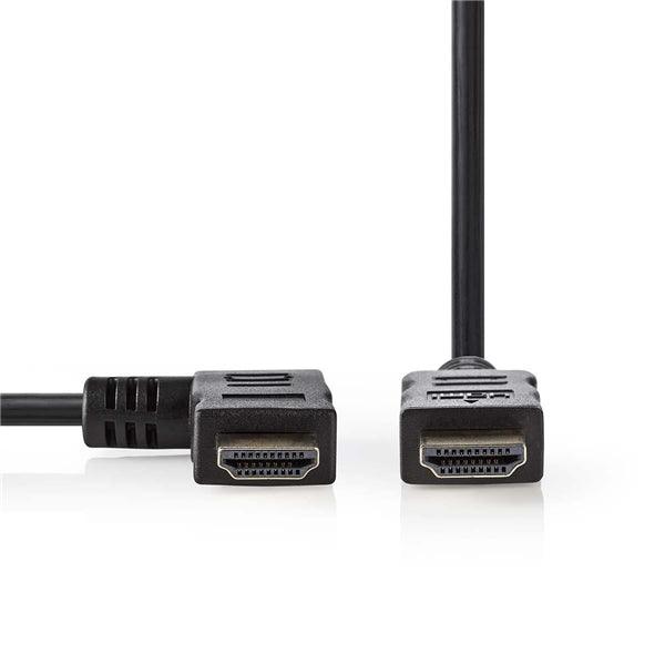 High Speed HDMI Kabel mit Ethernet HDMI Anschluss - HDMI Anschluss links abgewinkelt 10.0 m Schwarz