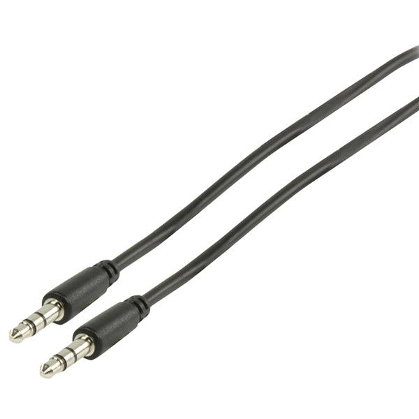 Stereo-Audiokabel 3.5 mm male - 3.5 mm male 3.00 m Schwarz - handy.ch