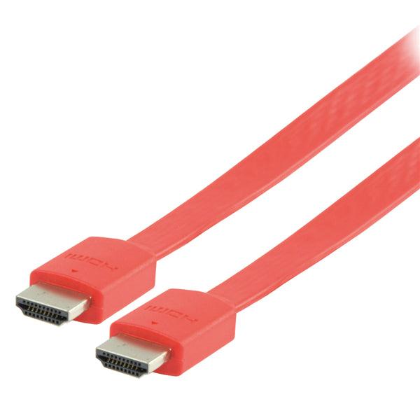High Speed HDMI Kabel mit Ethernet HDMI Anschluss - HDMI Anschluss 2.00 m Rot