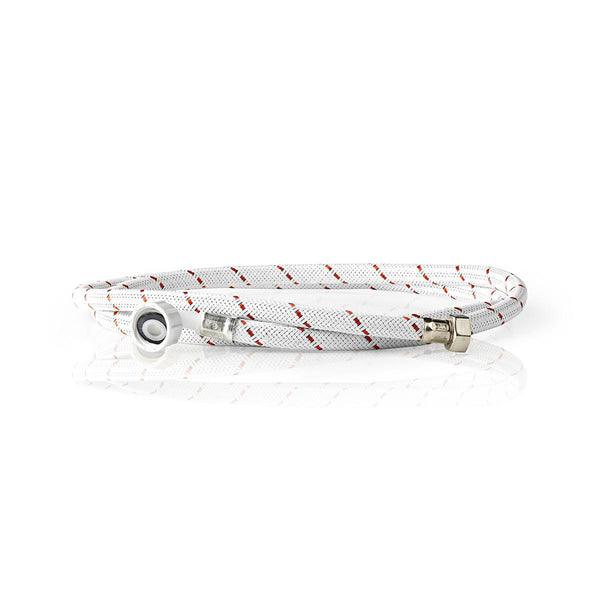 Nylon Zulaufschlauch | 1/2'' | 3/4'' | 10 Bar | 90 °C | 2.00 m | Anwendung: Schüssel / Waschmaschine | Nylon | Red / Weiss - handy.ch
