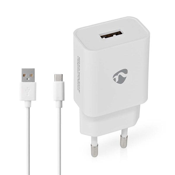 Netzladegerät | 12 W | Schnellladefunktion | 1x 2.4 A A | Anzahl der Ausgänge: 1 | USB-A | USB Type-C (Lose) Kabel | 1.00 m | Single Voltage Output - handy.ch