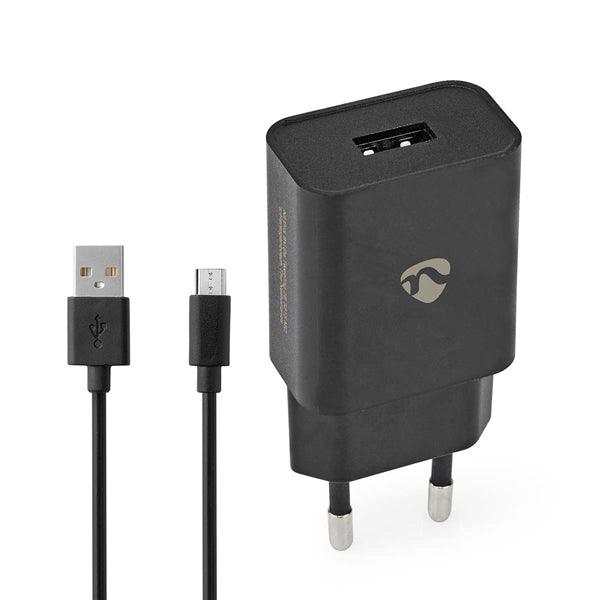 Netzladegerät | 12 W | Schnellladefunktion | 1x 2.1 A A | Anzahl der Ausgänge: 1 | USB-A | Micro USB (Lose) Kabel | 1.00 m | Single Voltage Output - handy.ch