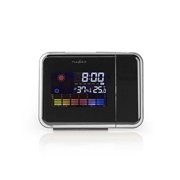 Projektions-Wecker | Raumtemperatut | Raumfeuchtigkeit | Wettervorhesage | Snooze-Funktion | Temperaturtrendanzeige | Grau / Schwarz - handy.ch