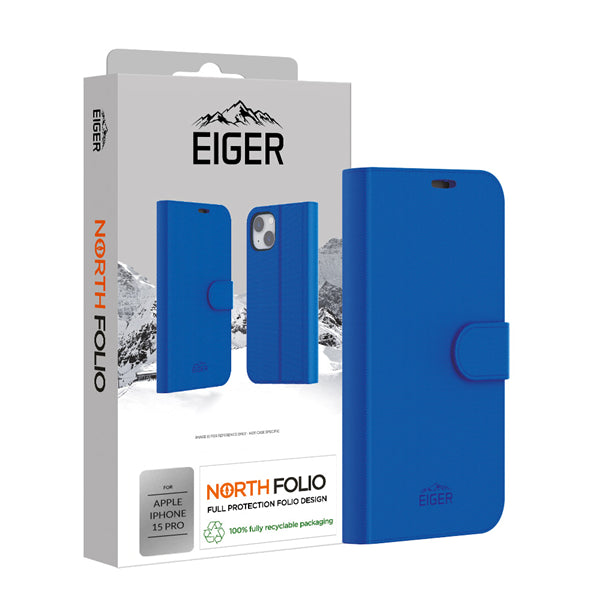 iPhone 15 Pro North Folio Case blau
